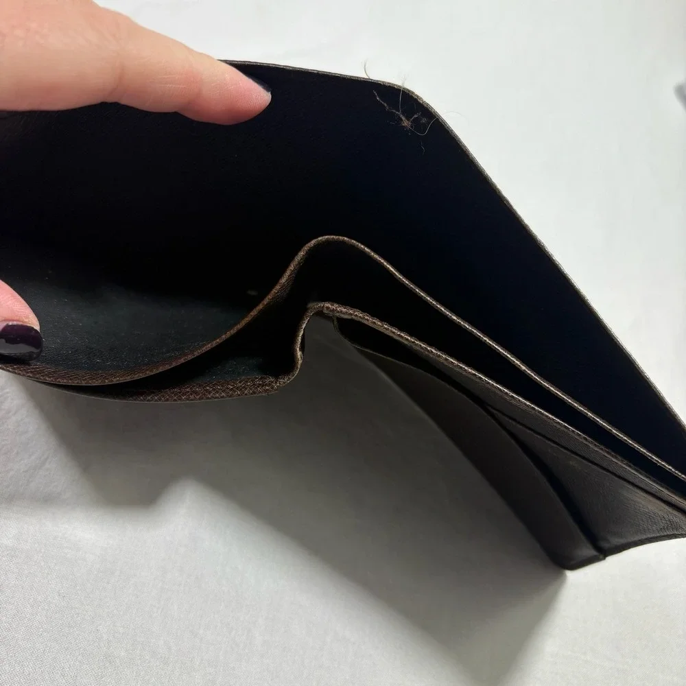 Authentic Louis‎ Vuitton Damier Ebene Canvas Bifold Wallet